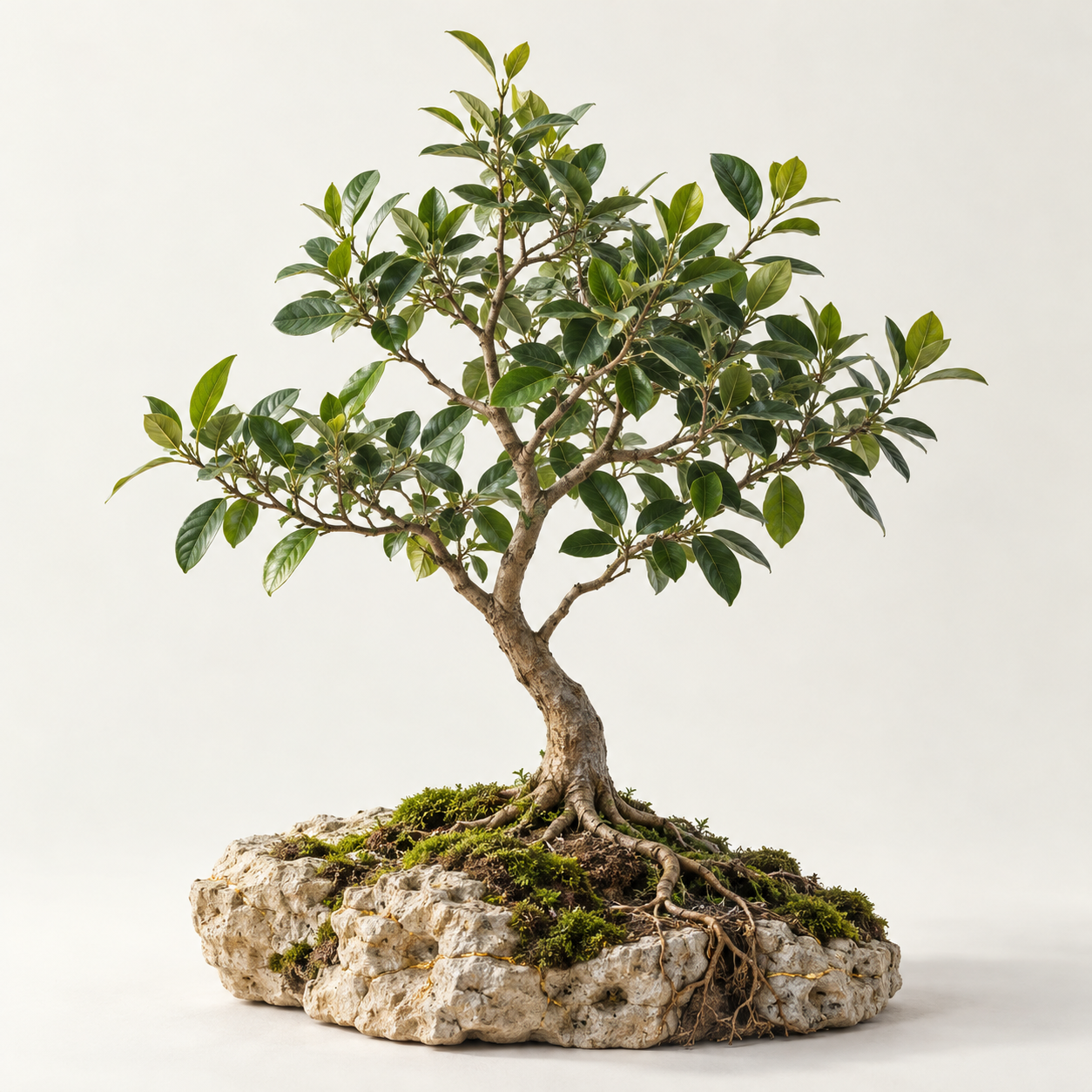 Árbol de follaje natural: representación final de la historia de crecimiento